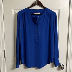 Loft Size M Blue Blouse - Great for Work!
